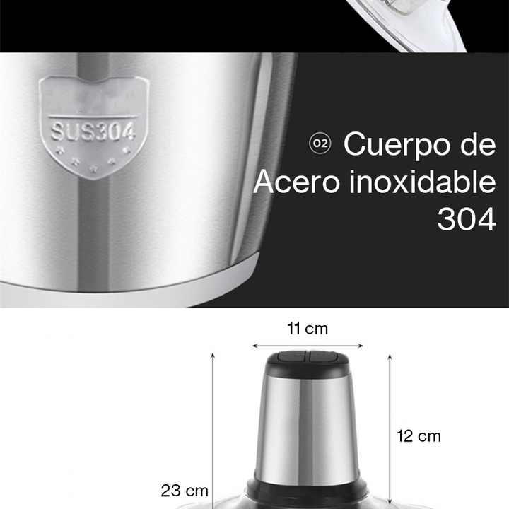 PICADORA ACERO INOXIDABLE 2L